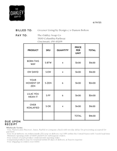 Wholesale Order Green Living By Design - June 2025